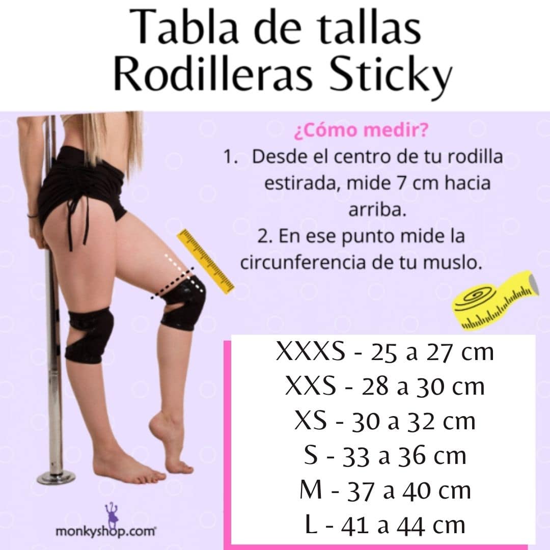 Rodilleras Monky Sticky tallas chicas Pole Dance
