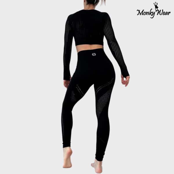 leggings negros calados