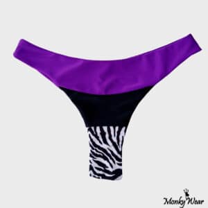 tanga bikini cebra y morado